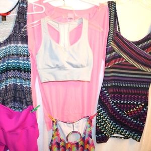 Lot of Active wear tops and bra